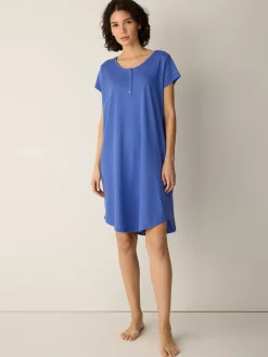 Organic Cotton Interlock Henley Sleep Dress