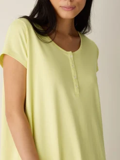 Organic Cotton Interlock Henley Sleep Dress