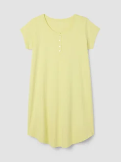 Organic Cotton Interlock Henley Sleep Dress