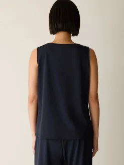 Organic Cotton Interlock Henley Sleep Tank