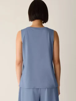 Organic Cotton Interlock Henley Sleep Tank