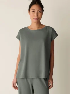 Organic Cotton Interlock Jewel Neck Sleep Tee
