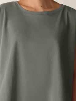 Organic Cotton Interlock Jewel Neck Sleep Tee