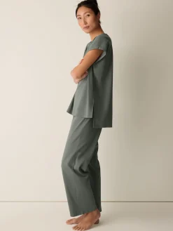 Organic Cotton Interlock Jewel Neck Sleep Tee