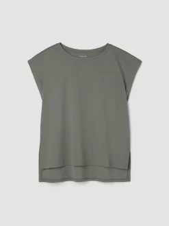 Organic Cotton Interlock Jewel Neck Sleep Tee