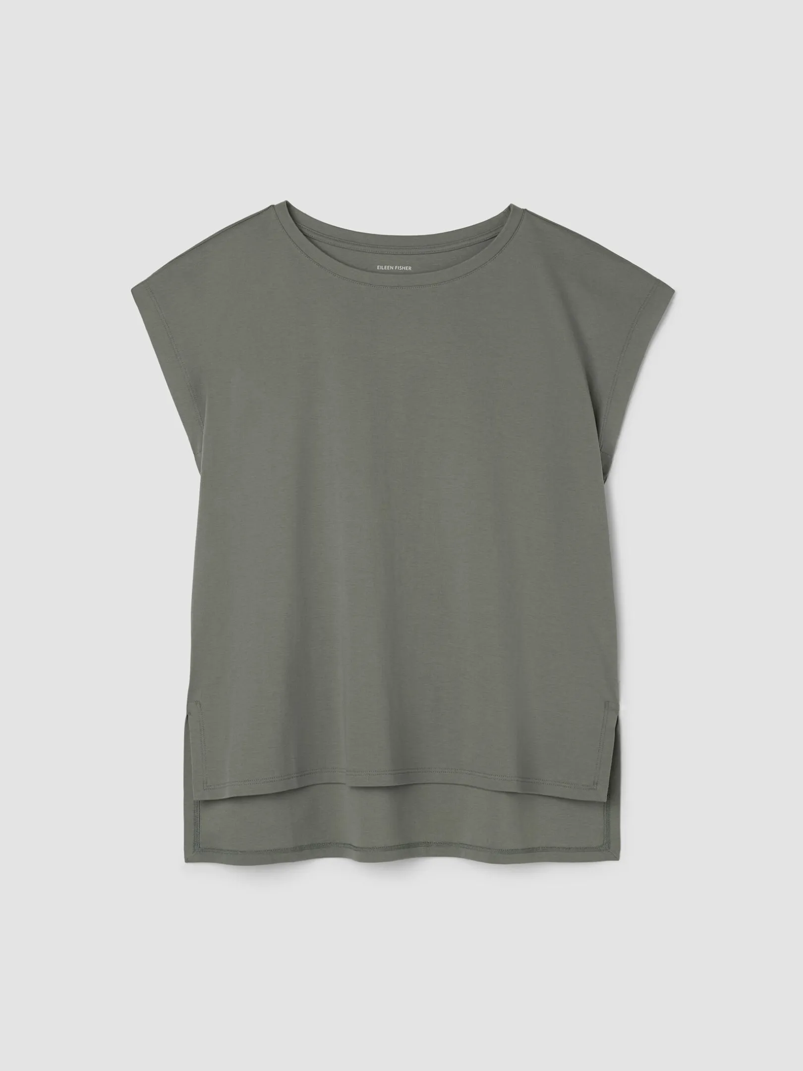 Organic Cotton Interlock Jewel Neck Sleep Tee