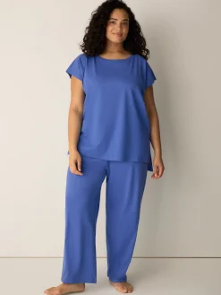 Organic Cotton Interlock Jewel Neck Sleep Tee