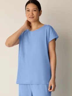 Organic Cotton Interlock Jewel Neck Sleep Tee