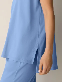 Organic Cotton Interlock Jewel Neck Sleep Tee