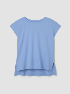 Organic Cotton Interlock Jewel Neck Sleep Tee