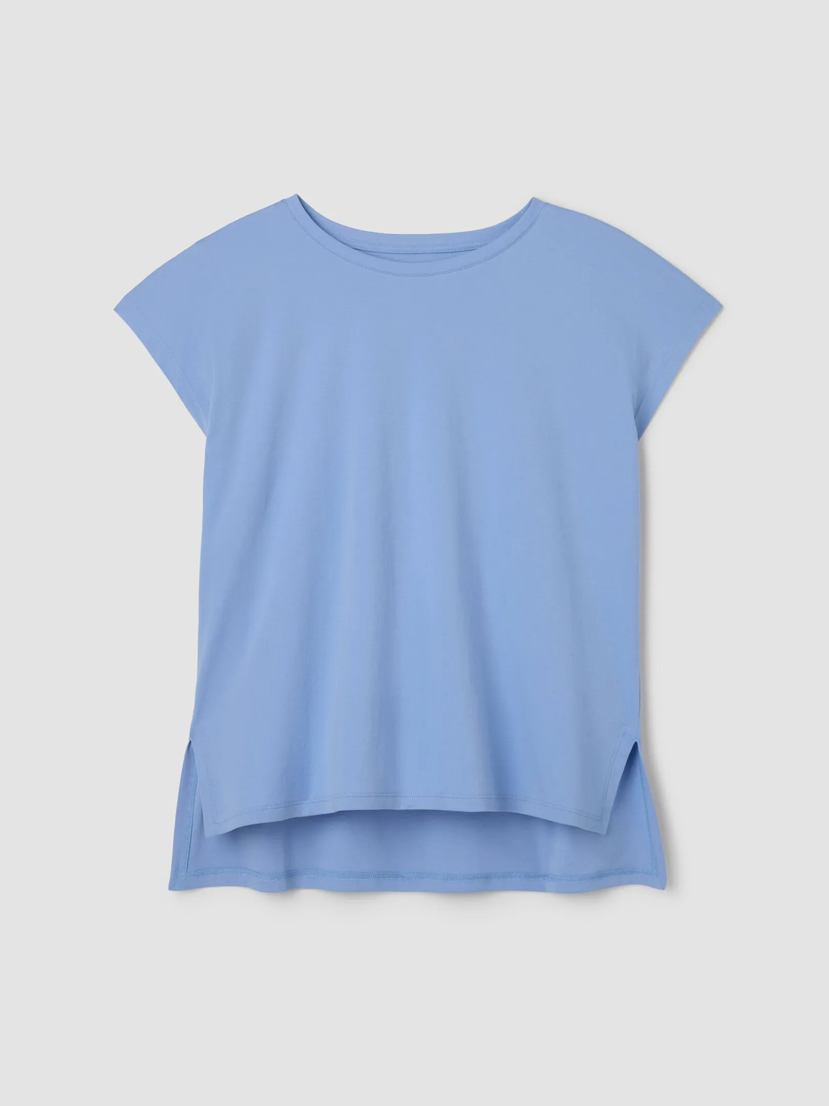 Organic Cotton Interlock Jewel Neck Sleep Tee