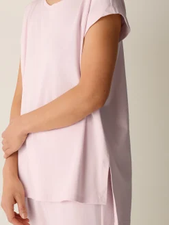 Organic Cotton Interlock Jewel Neck Sleep Tee