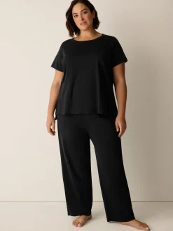 Organic Cotton Interlock Jewel Neck Sleep Tee