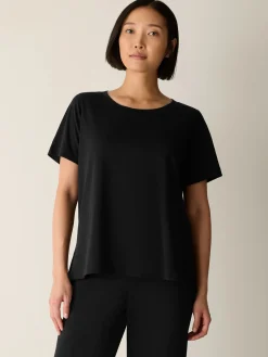 Organic Cotton Interlock Jewel Neck Sleep Tee