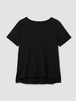 Organic Cotton Interlock Jewel Neck Sleep Tee