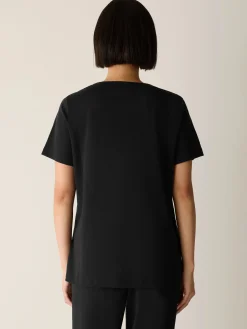 Organic Cotton Interlock Jewel Neck Sleep Tee