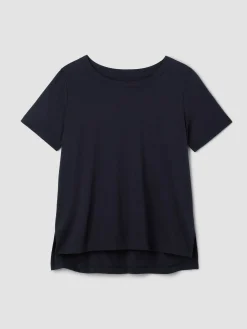 Organic Cotton Interlock Jewel Neck Sleep Tee