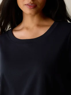 Organic Cotton Interlock Jewel Neck Sleep Tee