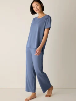 Organic Cotton Interlock Jewel Neck Sleep Tee