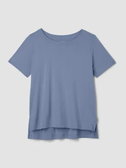Organic Cotton Interlock Jewel Neck Sleep Tee