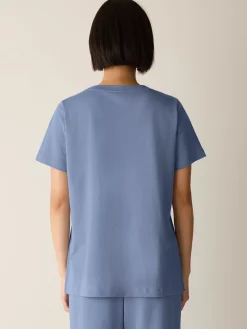 Organic Cotton Interlock Jewel Neck Sleep Tee