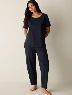 Organic Cotton Interlock Lantern Sleep Pant