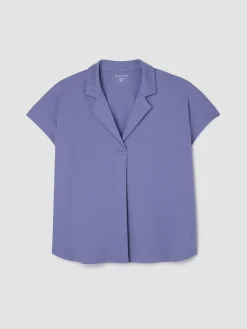 Organic Cotton Interlock Notch Collar Sleep Shirt