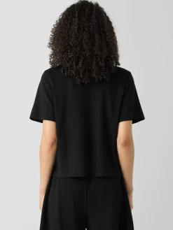 Organic Cotton Interlock Notch Collar Sleep Shirt