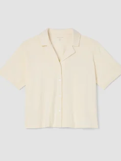 Organic Cotton Interlock Notch Collar Sleep Shirt