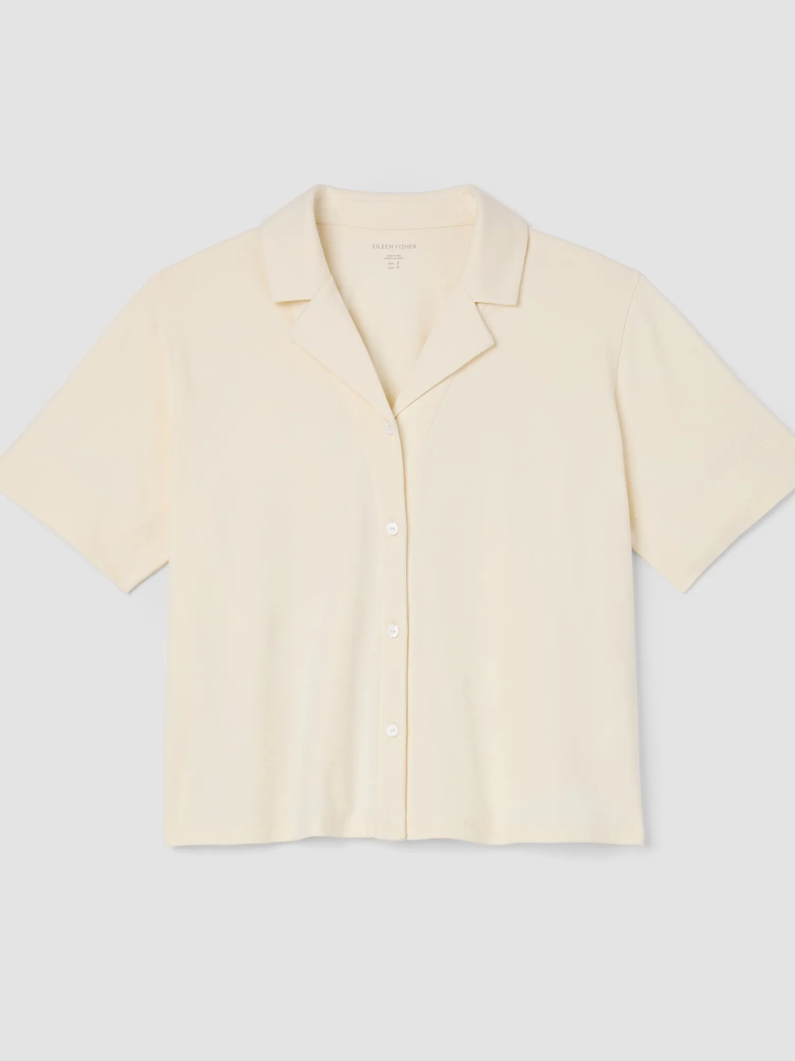 Organic Cotton Interlock Notch Collar Sleep Shirt