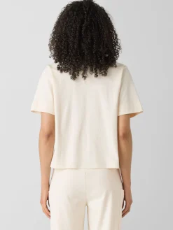 Organic Cotton Interlock Notch Collar Sleep Shirt