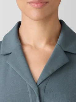 Organic Cotton Interlock Notch Collar Sleep Shirt