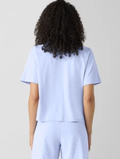 Organic Cotton Interlock Notch Collar Sleep Shirt