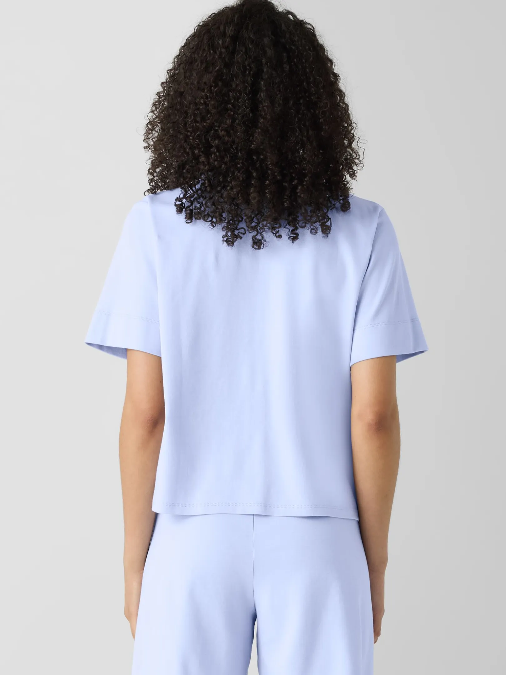 Organic Cotton Interlock Notch Collar Sleep Shirt