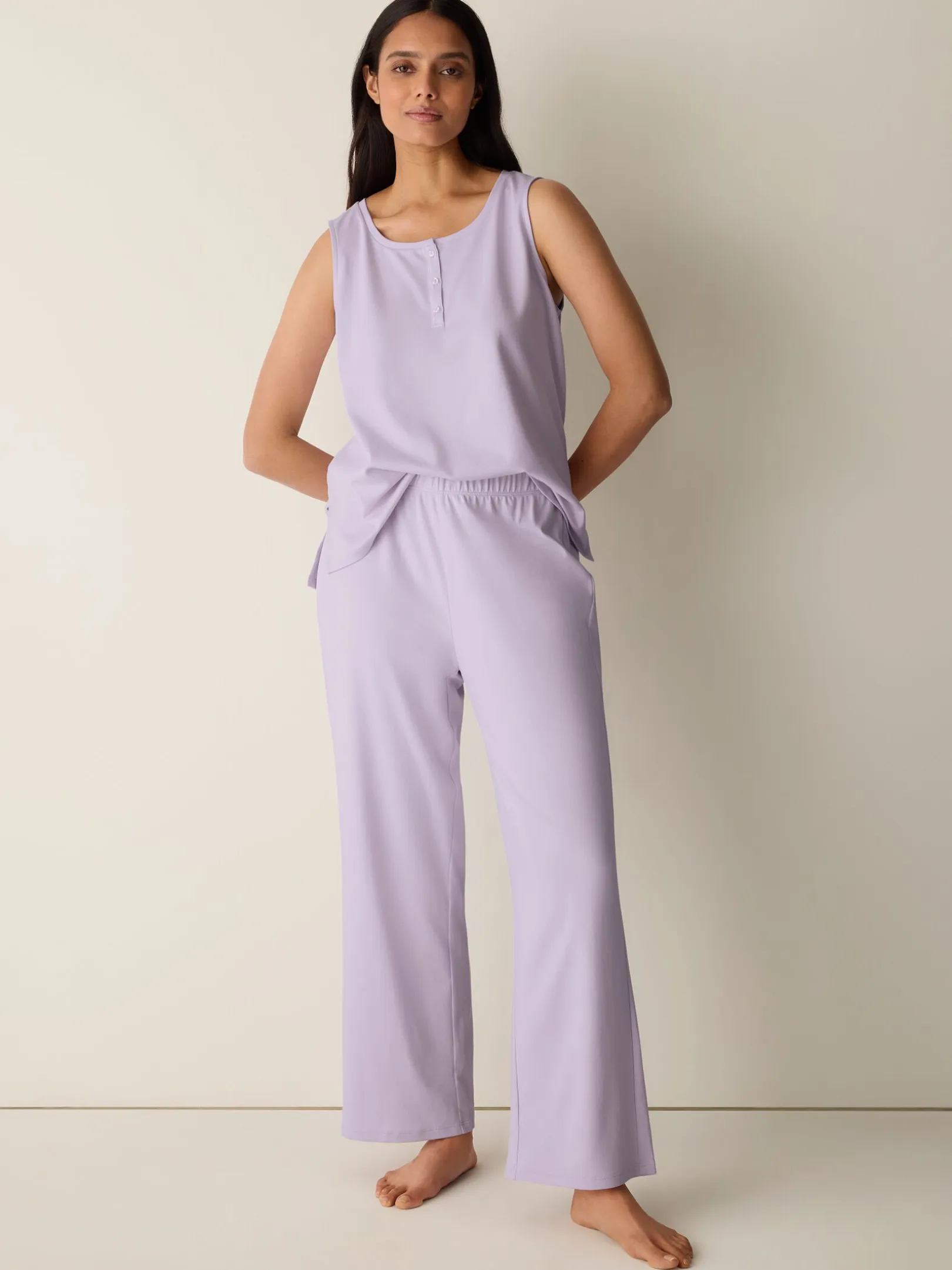 Organic Cotton Interlock Straight Sleep Pant