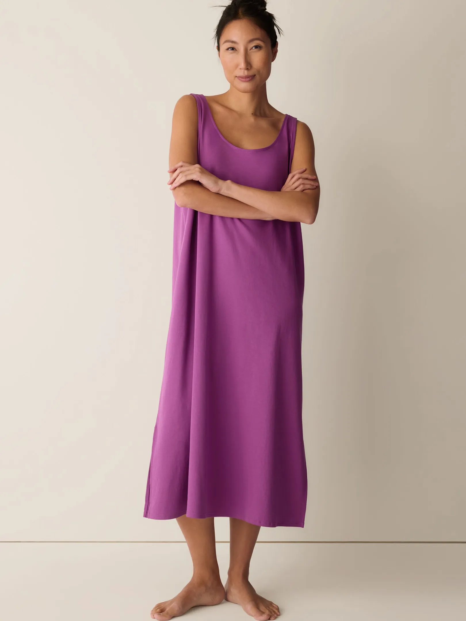 Organic Cotton Interlock Tank Sleep Dress