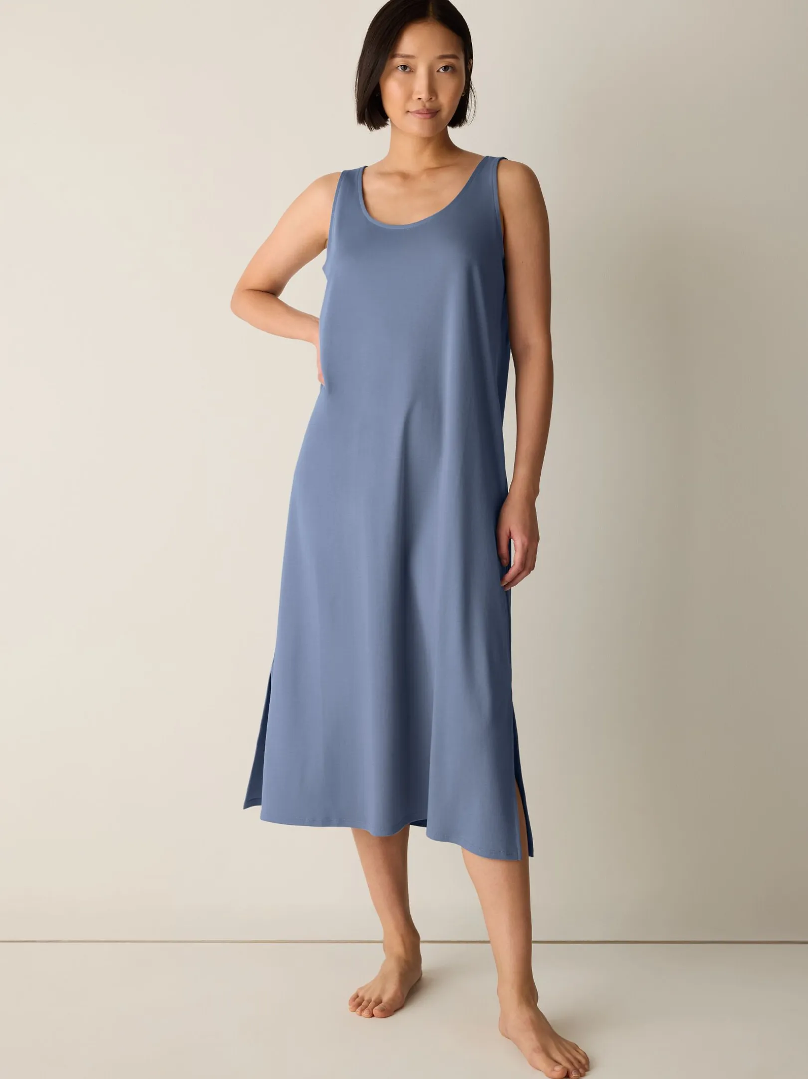 Organic Cotton Interlock Tank Sleep Dress