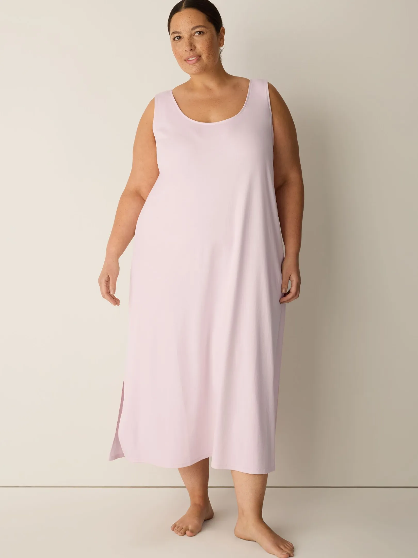 Organic Cotton Interlock Tank Sleep Dress