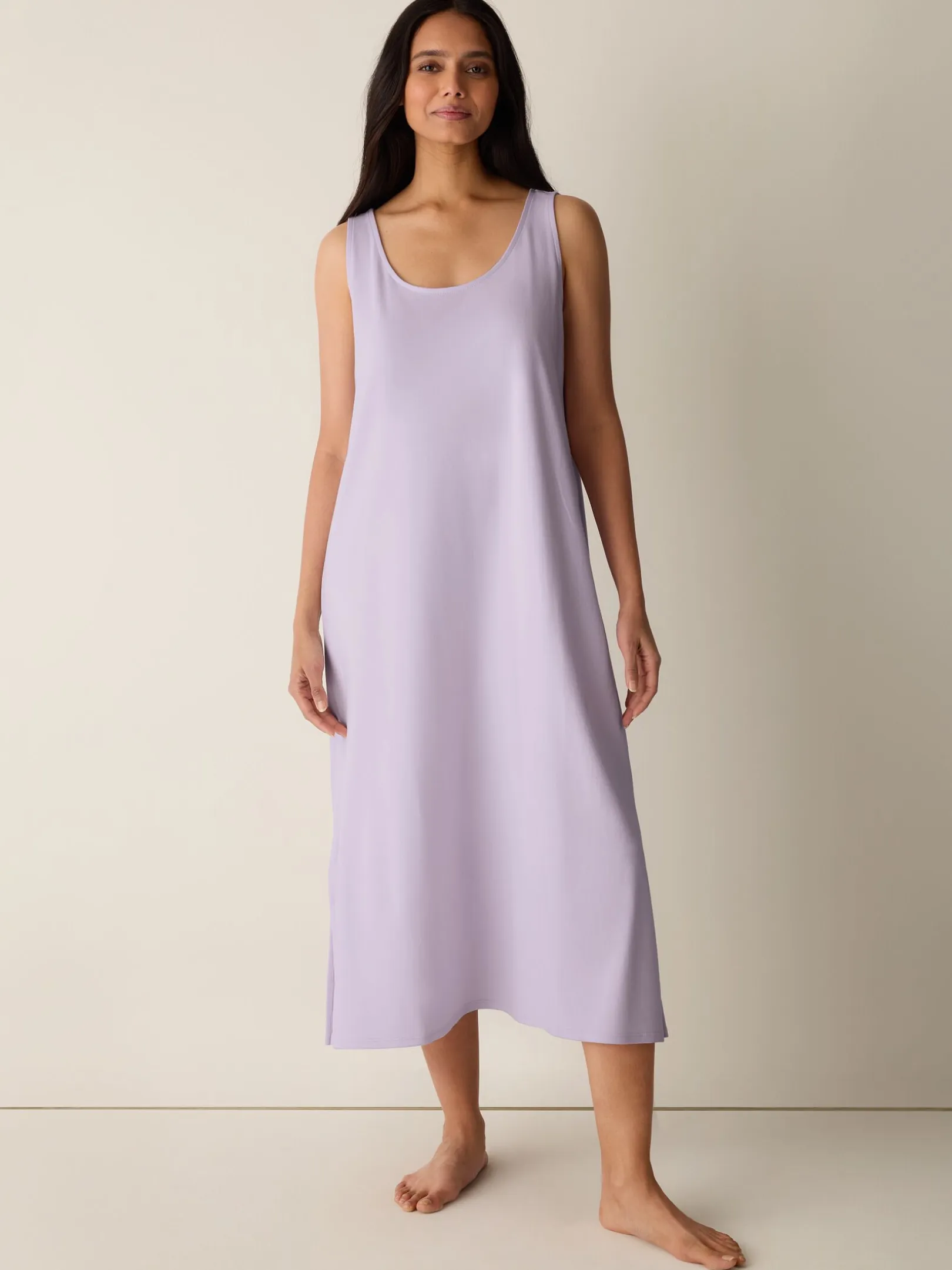 Organic Cotton Interlock Tank Sleep Dress