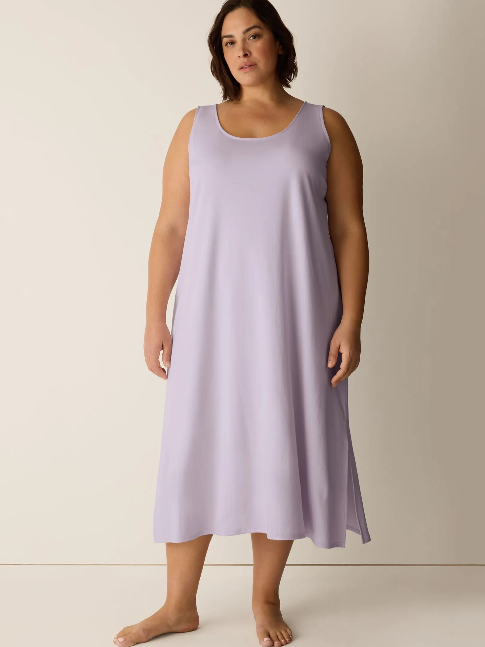 Organic Cotton Interlock Tank Sleep Dress