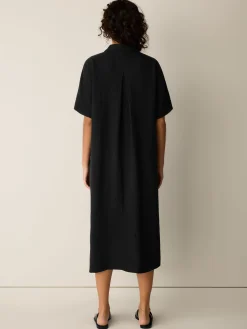 Organic Cotton Lofty Gauze Classic Collar Shirtdress