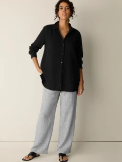 Organic Cotton Lofty Gauze Classic Collar Shirt
