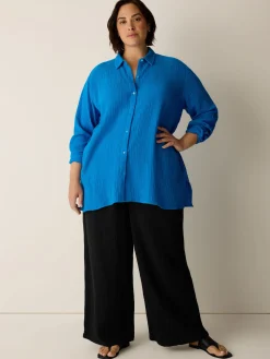 Organic Cotton Lofty Gauze Classic Collar Shirt
