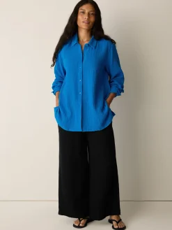 Organic Cotton Lofty Gauze Classic Collar Shirt