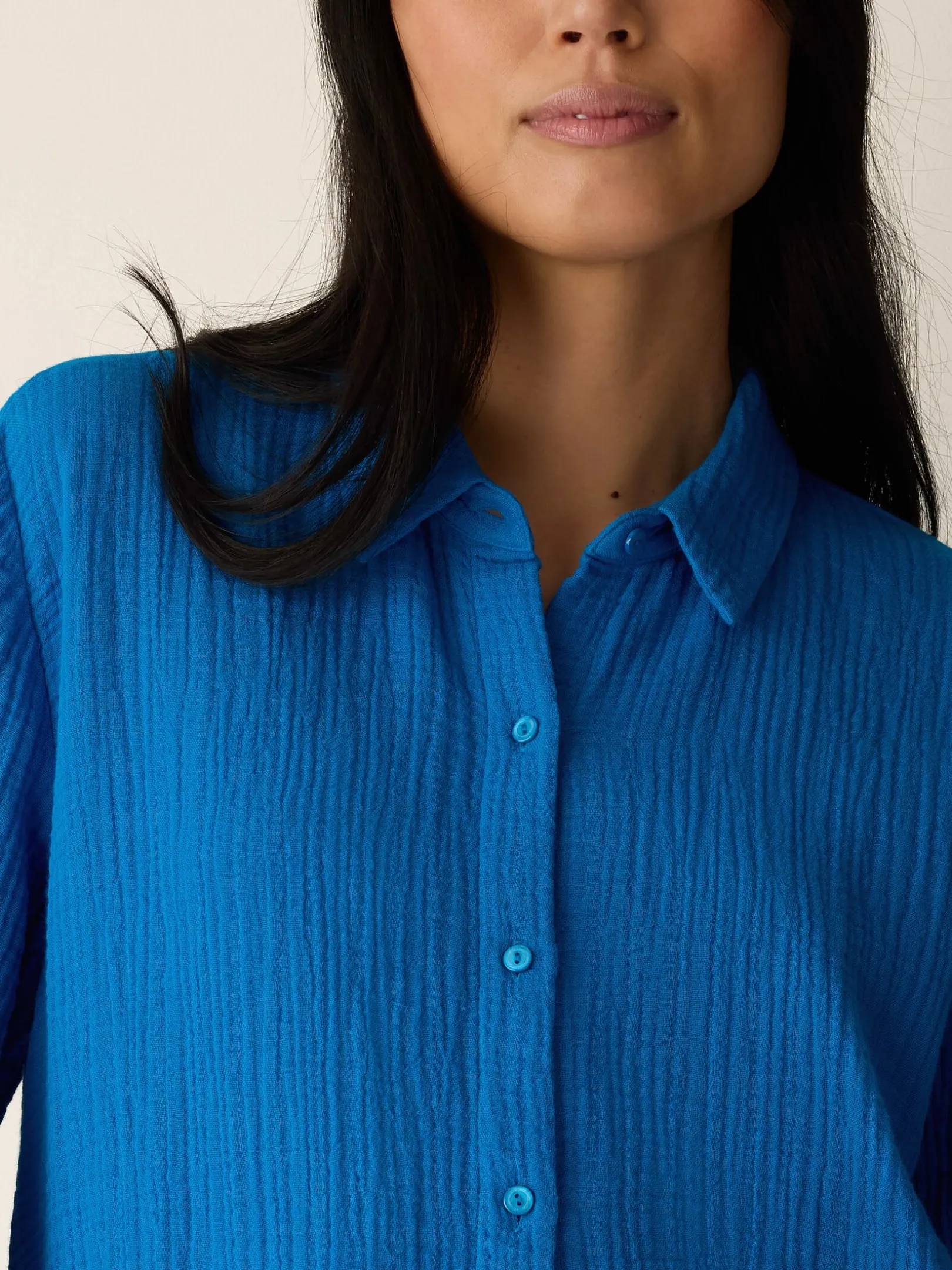 Organic Cotton Lofty Gauze Classic Collar Shirt