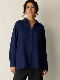 Organic Cotton Lofty Gauze Classic Collar Shirt