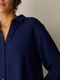 Organic Cotton Lofty Gauze Classic Collar Shirt