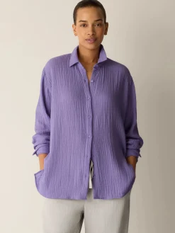 Organic Cotton Lofty Gauze Classic Collar Shirt