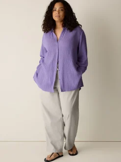 Organic Cotton Lofty Gauze Classic Collar Shirt