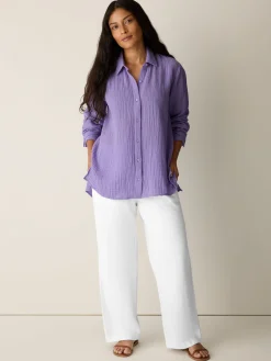Organic Cotton Lofty Gauze Classic Collar Shirt